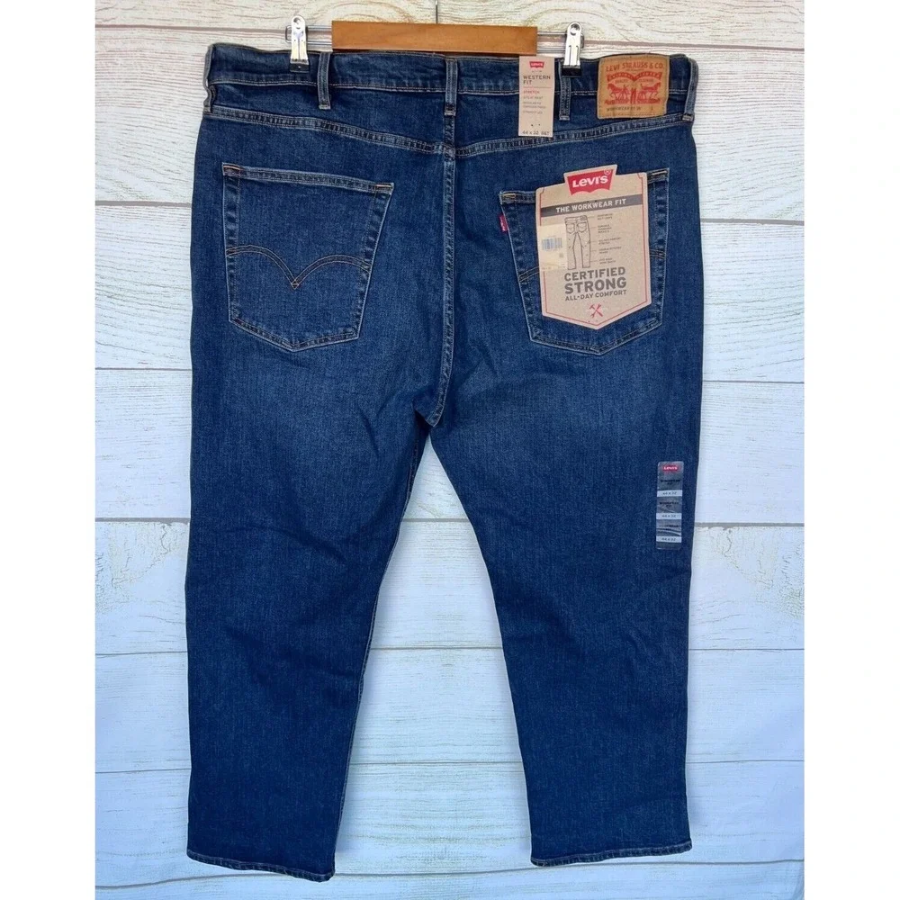 Levi's Western Jeans Mens Size 44X30 Western Stretch Workwear Fit New Mis Tag